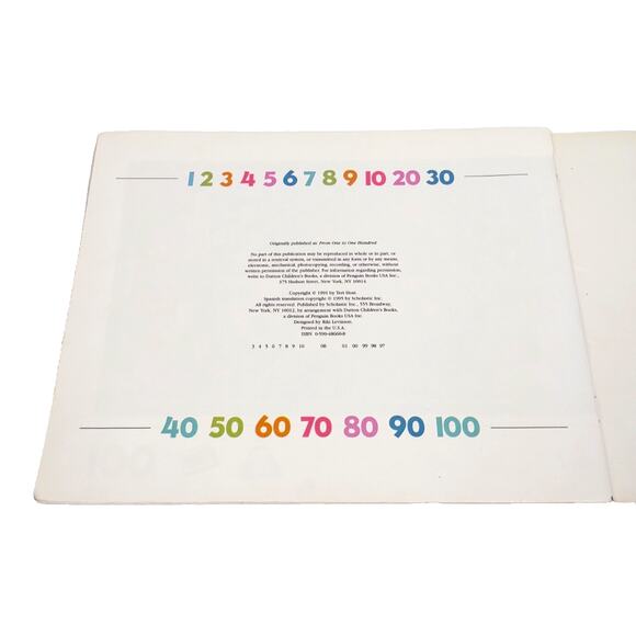 De Uno A Cien. Paperback book for Number Teaching Counting to 100 - No CD - Picture 5 of 9